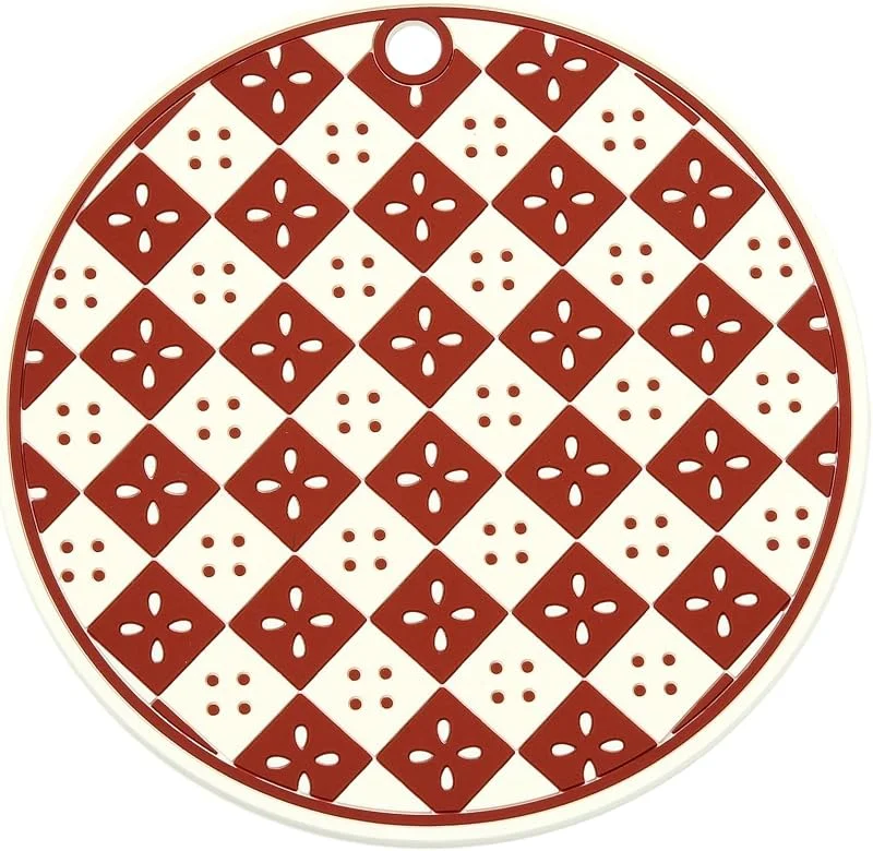Handship 1 mantel individual redondo de tartán rojo para mesa de Navidad — Hogar y cocina