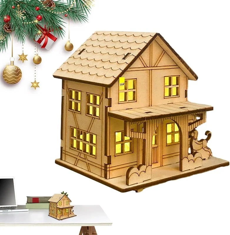 Generic Christmas Houses Village - Modelo de pueblo navideño iluminado - Figuras — Decoracion Navidad
