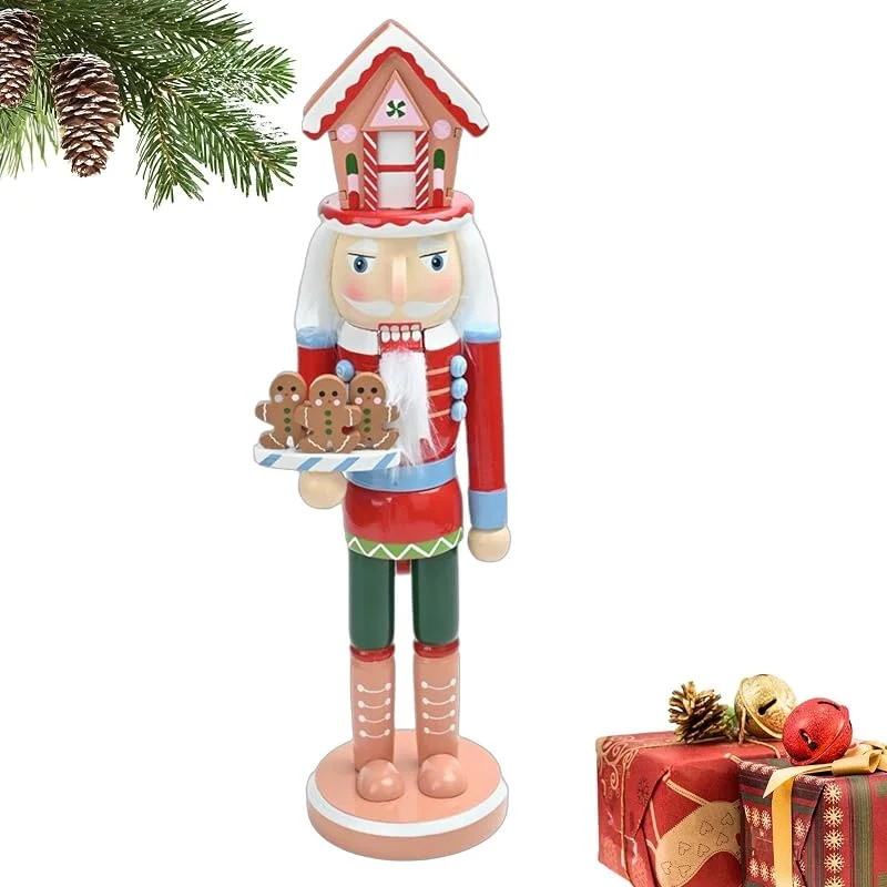 Generic Figura de cascanueces de 38 cm de madera para centro de mesa — Decoracion Navidad