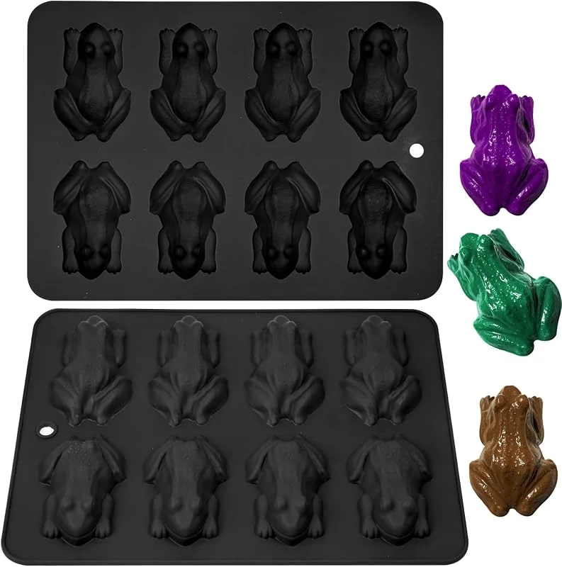 Webake Molde de silicona con forma de rana y chocolate, 2 unidades — Hogar y cocina