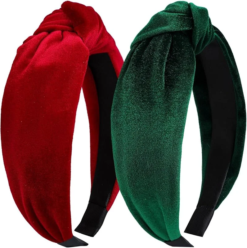 LXONTSG Headband Navidad, 2 Piezas Diadema Navideñas, Headband Christmas, Diadema Navidad para Niños Adultos, Tocado Navideño Mujeres, Multicolor, para Decoración Temática de Navideñas — Ropa Navidad