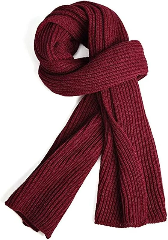 Visita la tienda de VICSPORT Bufanda cálida del otoño y del invierno, Unisex Cuello puro del invierno del color Bufanda caliente del hilado que hace punto — Ropa Navidad