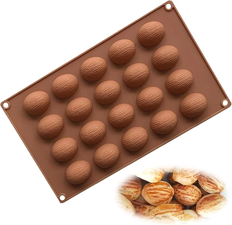 KOMUNJ 20 agujeros nueces forma pastel chocolate moldes silicona puddding molde silicona semiesfera para chocolate, pastel, gelatina, cúpula mousse, hágalo usted mismo, MUJSA-P8 — Hogar y cocina