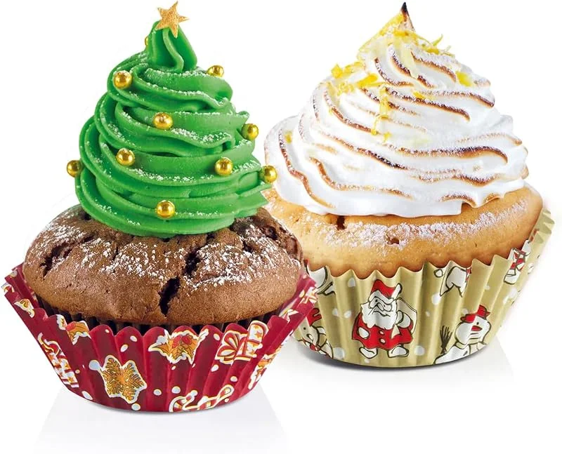 Visita la tienda de Tescoma Tescoma - Pack 60 Moldes de Papel Ø 6 cm Delicia Navidad - Cápsulas para Cupcakes y Repostería - Resistentes al Calor - Desechables — Hogar y cocina