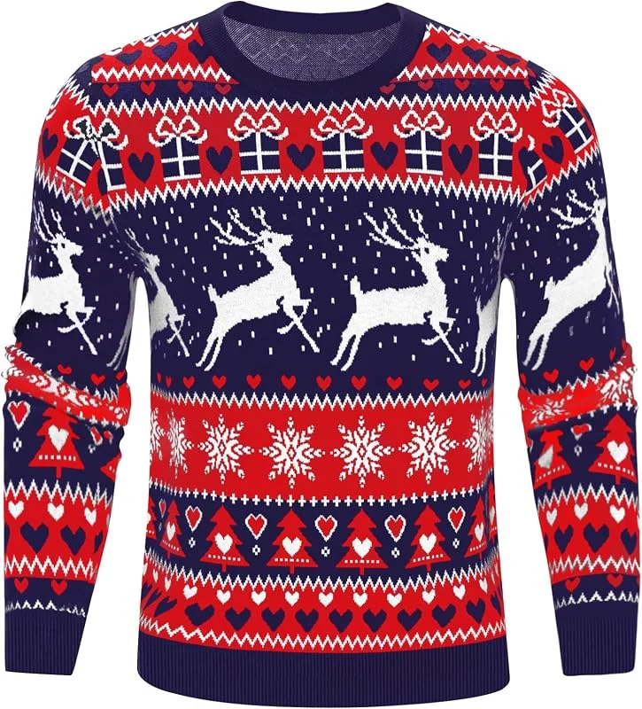 Visita la tienda de Aseniza Aseniza Jersey Hombre Christmas Sweater Navideño Invierno Manga larga — Ropa Navidad