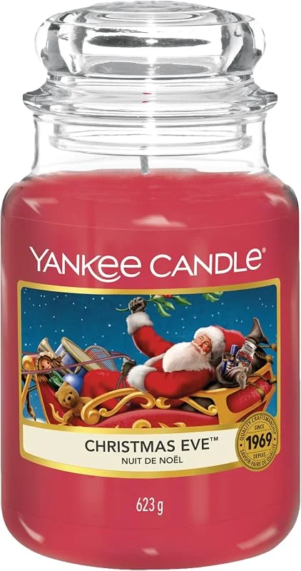 Visita la tienda de Yankee Candle Vela aromática Yankee Candle, Christmas Eve vela en tarro grande, Velas de larga duración: hasta 150 h, Regalos perfectos para mujeres — Luces Navidad