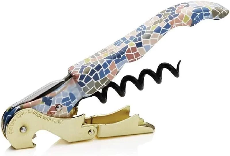Visita la tienda de Pulltap's PULLTAP'S GENUINE Trencadís 500. Abridor de Vino, Sacacorchos de camarero profesional estilo Barcelona. Incluye doble palanca articulada, navaja cortacápsulas y abridor de tapones. Fabricado en España — Vino y mesa festiva