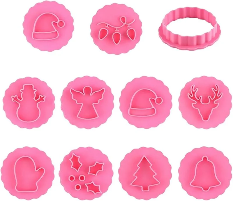 Generic Moldes de para hornear en relieve, cortadores de galletas de Navidad — Hogar y cocina