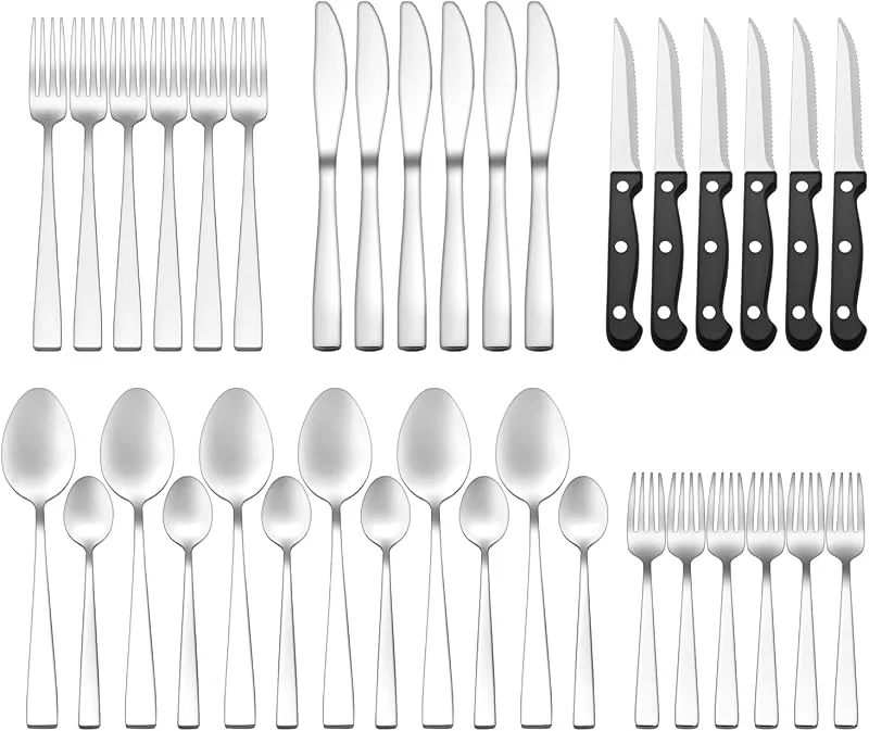 Visita la tienda de Otto Koning OTTO KONING Cubiertos Acero Inoxidable Plateado 36 Piezas 6 Personas — Adviento y mesa