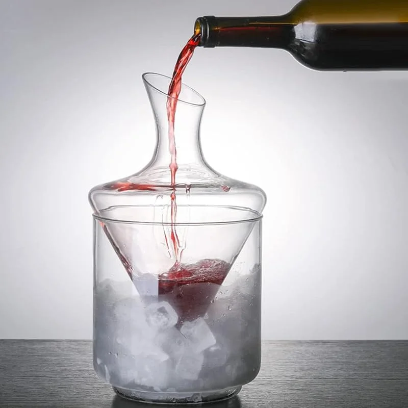 zenggp Decantador De Vino con Cubitera — Vino y mesa festiva