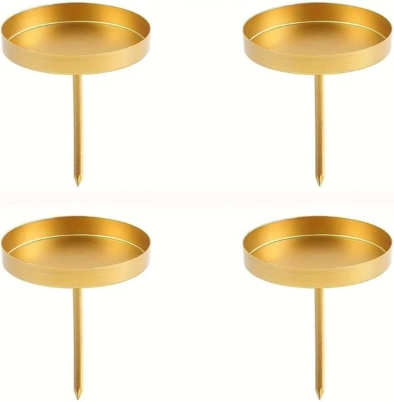 SERYUUT 4 portavelas dorados para corona de Adviento hasta 8 cm — Adviento y mesa