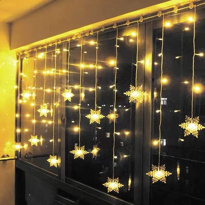 Visita la tienda de Klighten Klighten Cortina de Luces LED Decoración, 3.5 * 0.65M 96 LEDs Cortinas de Luz Impermeable, 8 Modos de Luz Perfecto Fiestas, Bodas, Casa, Jardín, Decoración Navidad, Blanco Cálido — Luces Navidad