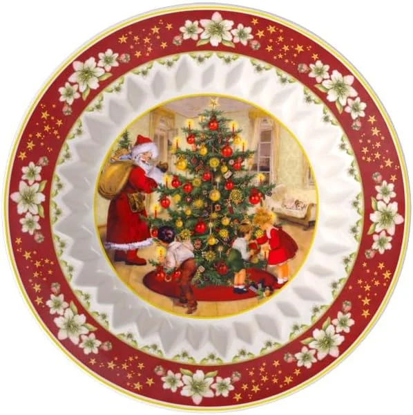Villeroy & Boch - Toy's Fantasy Fuente Grande Reparto de Regalos Multicolor, Apto para Microondas, Cuenco, Decoración Navidad Mesa, Vajilla Navideña, Porcelana Premium — Decoracion Navidad