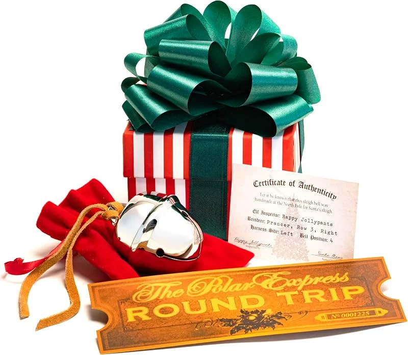 LilyDeal Polar Exp Sleigh Bell Caja de Regalo con Billete de Viaje Redondo (1) — Envoltorio regalo