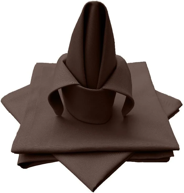 Lemos Home Servilletas de Tela, 4 Unidades, 100% algodón, colección Concepto, Color y tamaño a Elegir (Juego de 4 servilletas de Tela, 45 x 45 cm, Chocolate) — Hogar y cocina