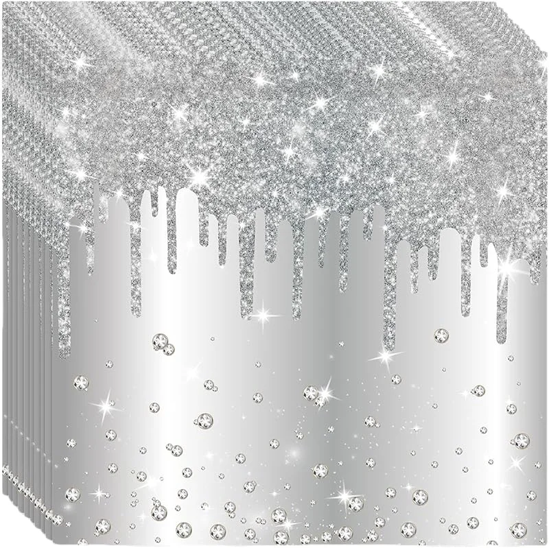 COSORO 20 Piezas Servilletas de Papel Decoradas, Brillante Servilletas Plateado Vajilla Desechables Absorbentes Reciclables, Decoracion de Mesa Almuerzo Cena Cóctel para Fiesta Cumpleaños Boda Navidad — Adviento y mesa