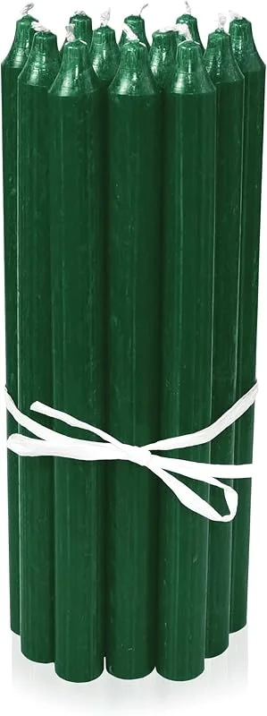 LUMELY Velas verdes, 2, altura 29 cm, Ø 2, 2 cm, duración aprox. 14 horas, velas para candelabros, fabricadas en Dinamarca — Cena a la luz de velas