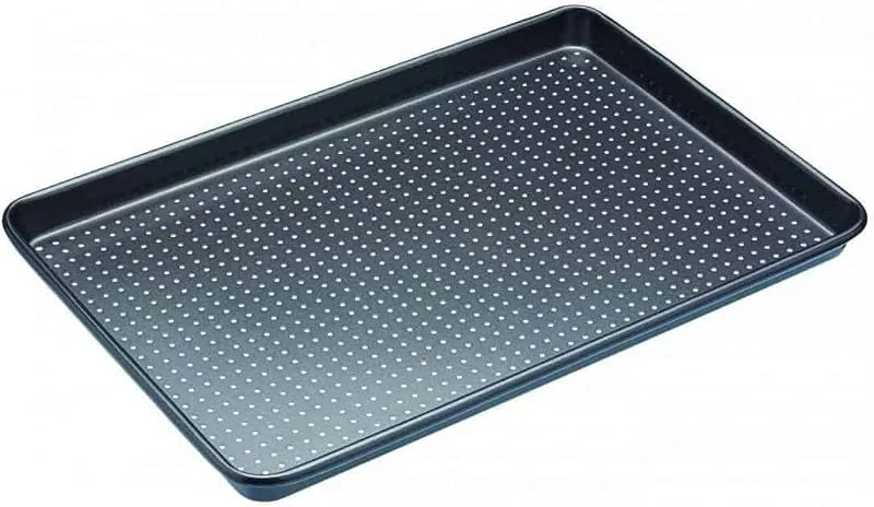 Visita la tienda de Master Class MasterClass Crusty Bake, Bandeja para hornear con antiadherente sin PTFE, PFOA ni BPA, resistente acero al carbono de 1 mm de grosor, bandeja para galletas, 39x27cm — Hogar y cocina