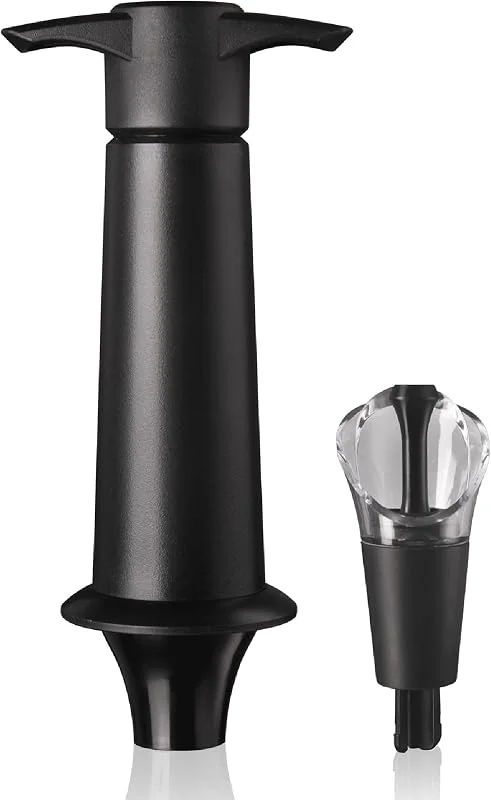 Visita la tienda de Vacuvin Vacu Vin Bomba de Vacío y Vertedor para Vino + 1 Tapón-Vertedor, Conservador de Vino, Negra — Vino y mesa festiva