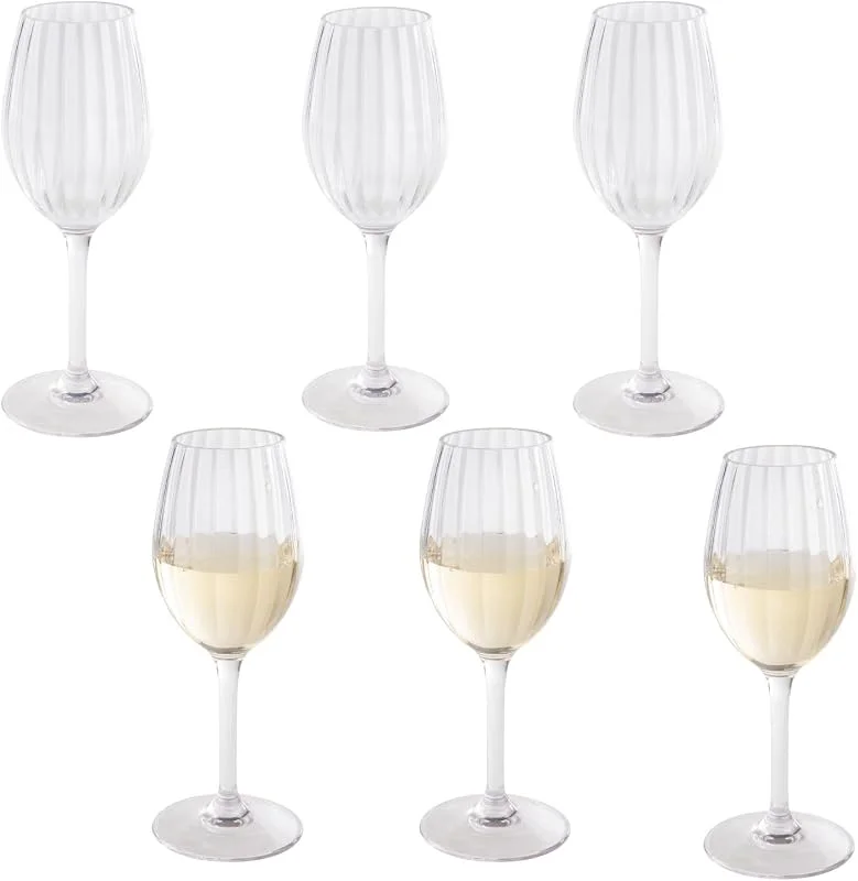 Visita la tienda de Buddy´s Bar Buddy's Bar – Juego de 6 vasos de vino blanco de plástico Tritan, transparente, diámetro 8 cm, altura: 21, 5 cm, 320 ml, 66197 — Vino y mesa festiva