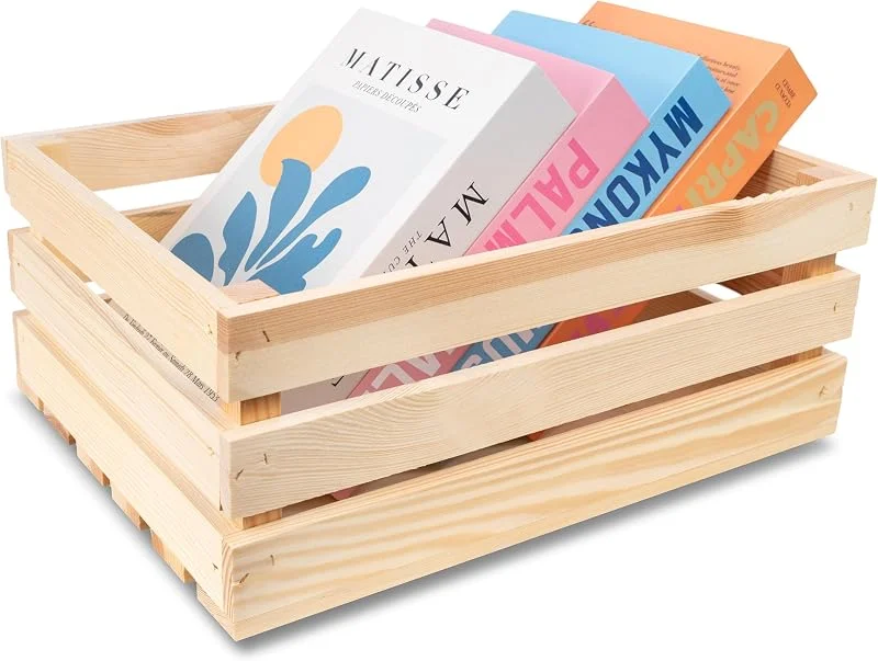 Visita la tienda de Creative DECO Creative Deco Caja de Madera Decorativa Grande Almacenaje, 40 x 30 x 15 cm — Envoltorio regalo
