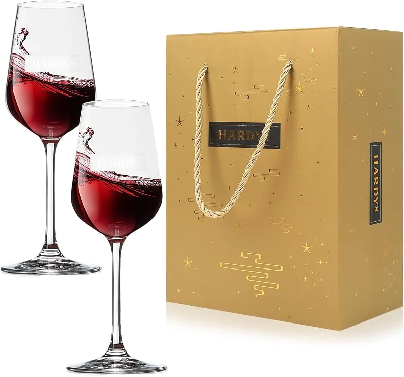 IYEREER 2 Copas de vino de cristal dorado, regalo para novios — Vino y mesa festiva