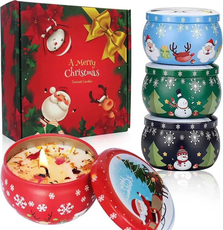 Ganbaro Velas Perfumadas Navideñas, Velas Aromaticas — Cena a la luz de velas