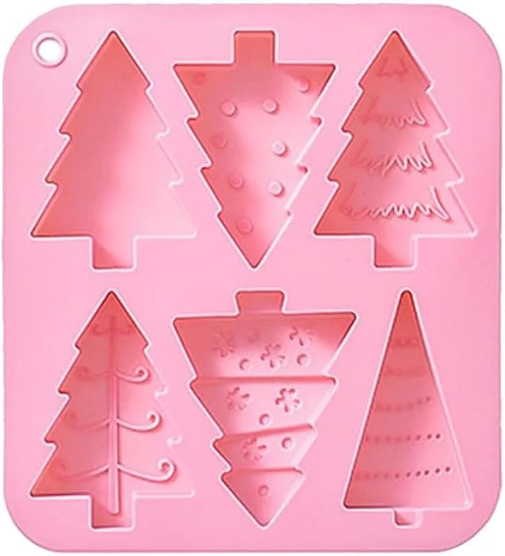 EIHI Molde de Silicona con Forma de Árbol de Navidad, Molde para Chocolates, Jabón, Dulces, Pasteles, Jaleas, Decoraciones navideñas, Fiestas Familiares de Bricolaje, 1 Pieza — Hogar y cocina