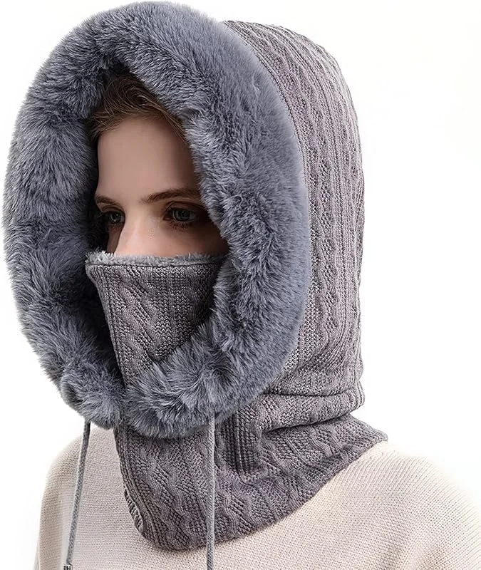 TAGVO Pasamontañas Termico para Mujer, Pasamontañas Invierno Capucha Polar Máscara de Esquí Balaclava Máscara Polar Multifuncional para Clima Frío Esquí al Aire Libre Montaña Camping Senderismo — Ropa Navidad