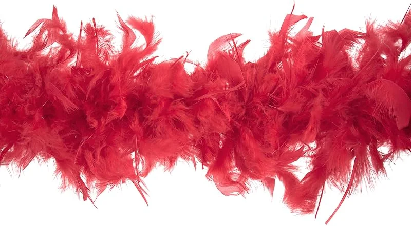 Visita la tienda de Trimits Trimits Boa de plumas de marabú, Rojo 1, 8 m x 12 cm, disfraz para fiestas, festivales, desfiles, despedidas de soltero, a, Halloween y Navidad — Ropa Navidad