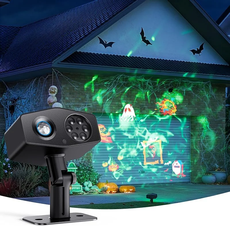 Visita la tienda de Govee Govee Proyector de Copos de Nieve para Exteriores, con Efecto de Onda de Agua Móvil, Luces de Jardín Impermeables, 58 Modos de Escena y 20 Imágenes Proyectadas, con Alexa, Matter y Asistente de Google — Luces Navidad
