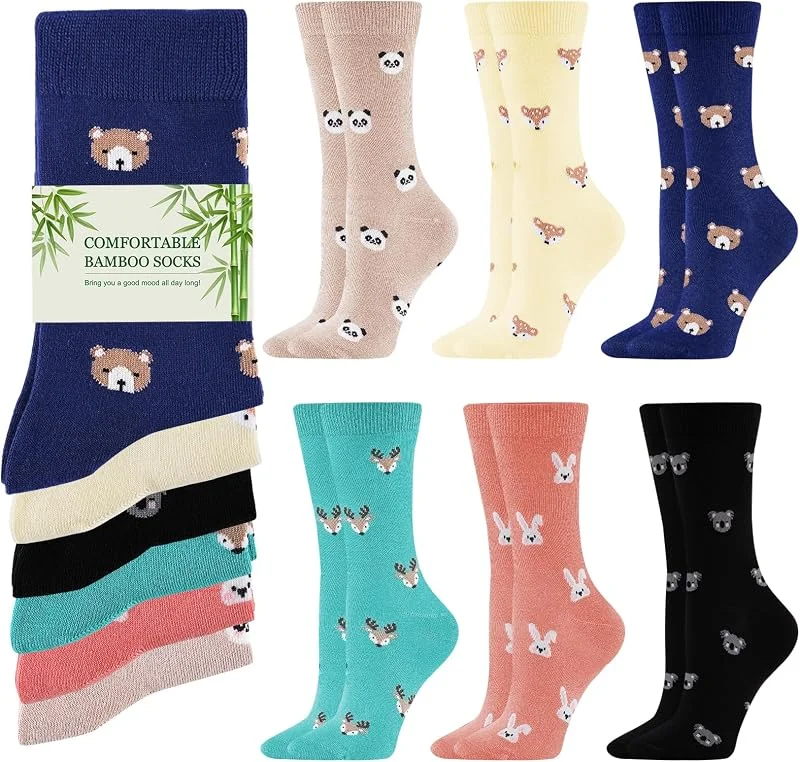 Stoeury Calcetines Bambú Mujer, 6, 10 pares calcetines media caña 36-42 — Ropa Navidad
