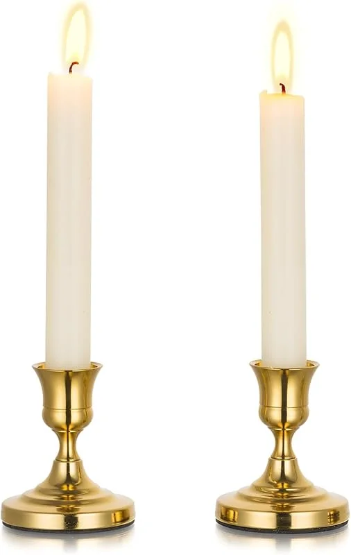 Visita la tienda de Inweder Portavelas Dorado de Metal: 2 Pcs Candelabro Pequeño — Cena a la luz de velas
