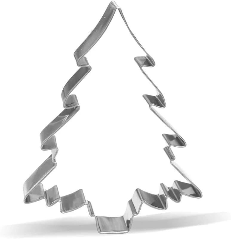 Keewah Cortador de galletas para árbol de Navidad de 12 cm, acero inoxidable — Hogar y cocina