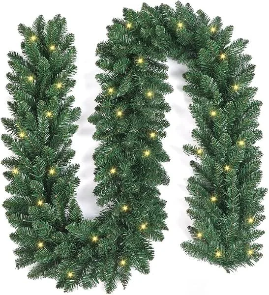 Visita la tienda de HOKEEPER HOKEEPER Guirnalda navideña de 270 cm con iluminación LED — Decoracion Navidad