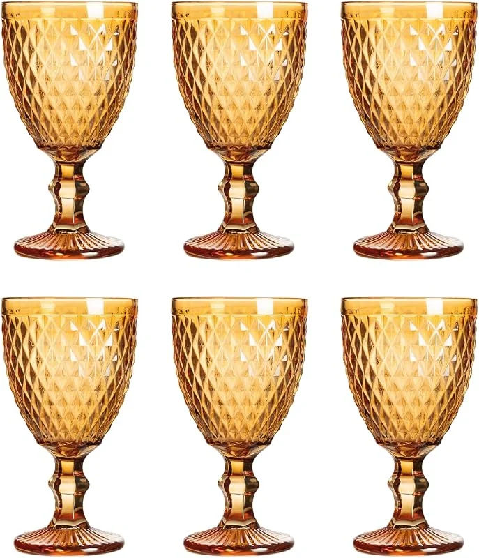 Visita la tienda de Solycarpa Solycarpa Juego de 6 Copas de Cristal de Colores para Vino, Cava y Agua — Vino y mesa festiva