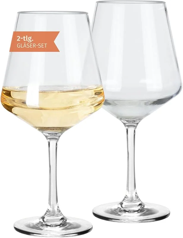 Moritz Milano - Copas de vino (460 ml, policarbonato, 2 unidades, irrompibles, resistentes a los arañazos) — Vino y mesa festiva