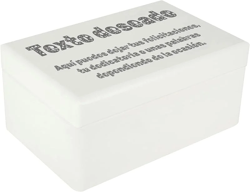 Visita la tienda de Creative DECO Creative DECO Blanca Caja de Regalo con tu Texto Personalizado Cumpleaños — Envoltorio regalo