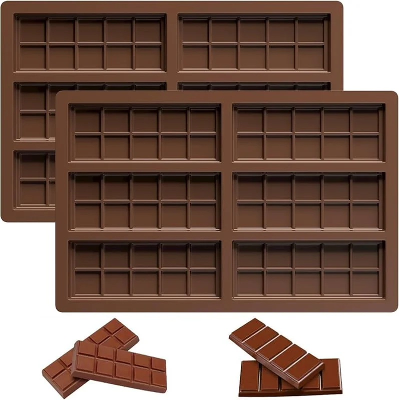 Maxentico Molde de Silicona Rectangular para Tableta de Chocolate, Juego Antiadherente para Manualidades — Hogar y cocina