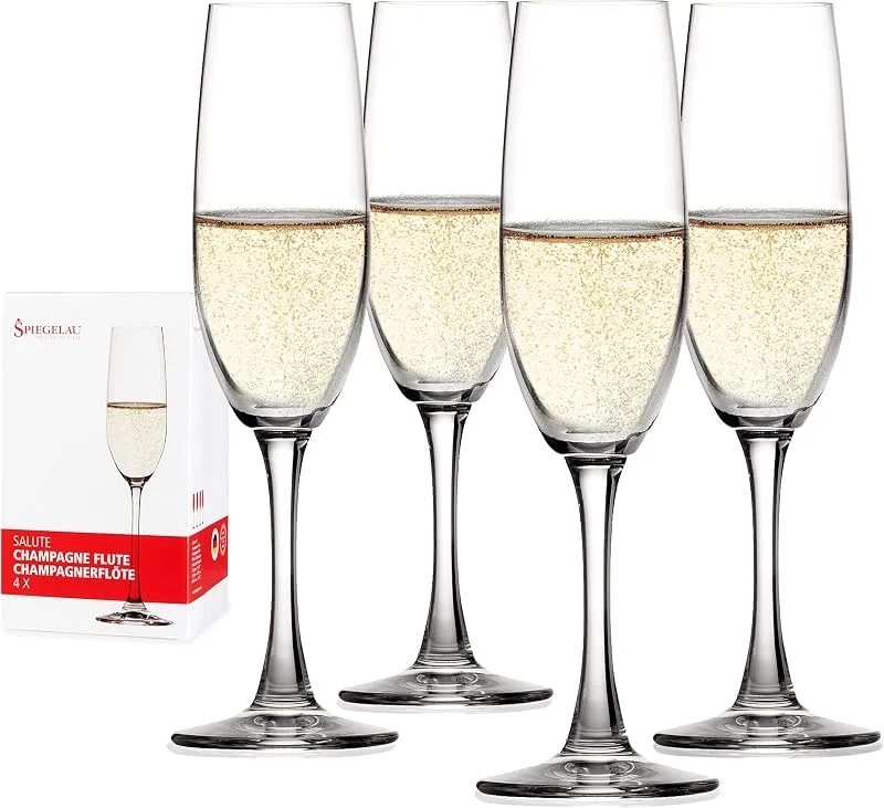 Spiegelau Salute Champagnerflöte Set, 4 472, 07 4720175 — Vino y mesa festiva