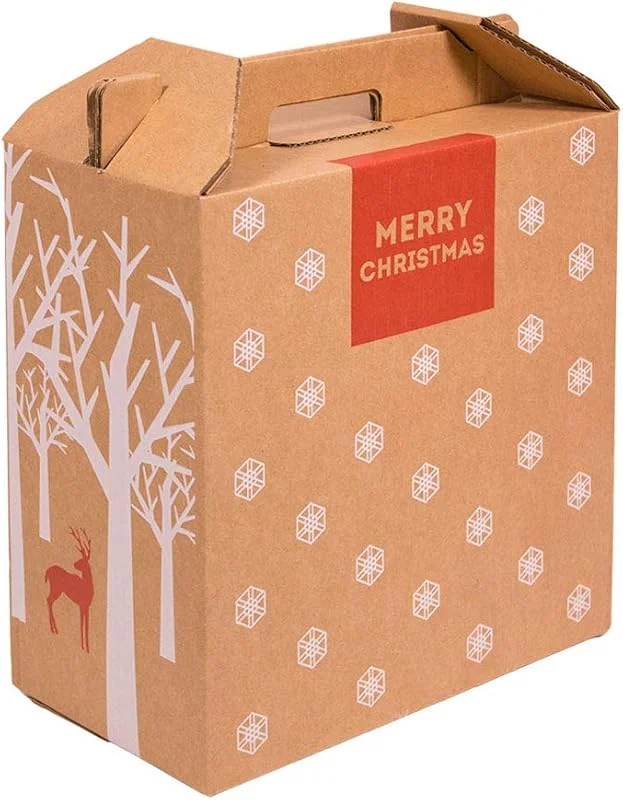 Visita la tienda de KARTOX Only Boxes, Caja para Vino, Estuche de 6 botellas de vino, Caja para lote de navidad, Impreso, 4 Unidades — Envoltorio regalo