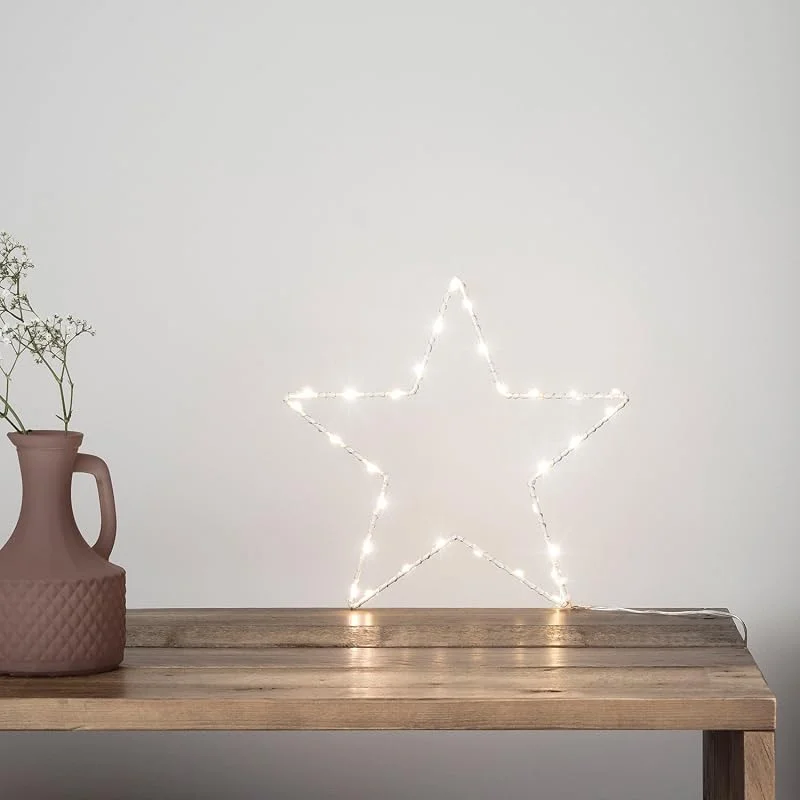 Visita la tienda de Lights4fun LED osby Estrella M1233 – Ventana decorativa temporizador batería operativos Lights4fun – Luz, Medium (35cm), 3 Stk. — Decoracion Navidad