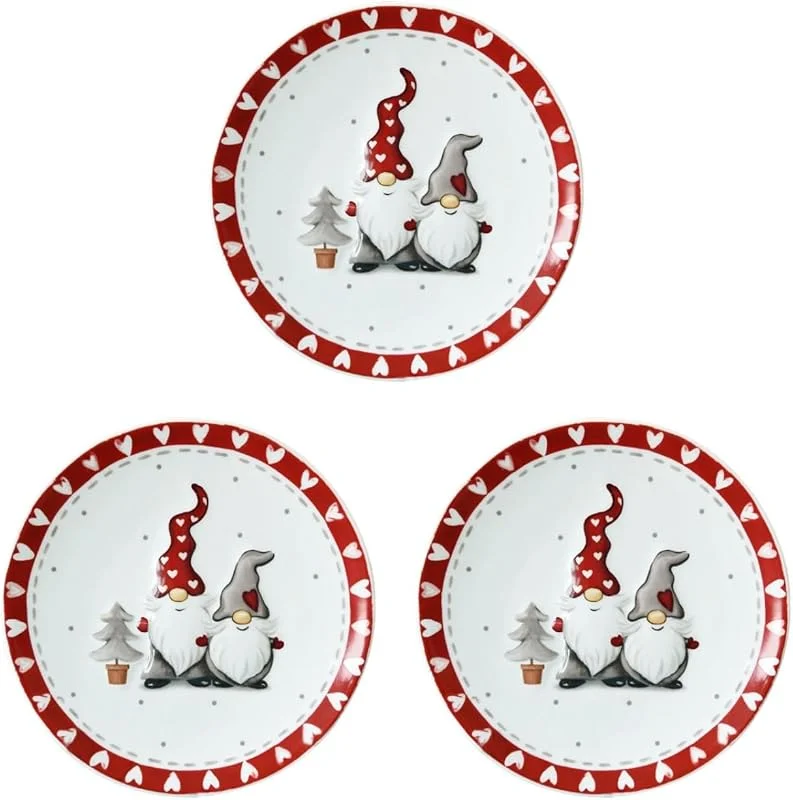 Visita la tienda de Cabilock Cabilock Juego de 3 platos de postre de cerámica de 19, 5 cm — Hogar y cocina