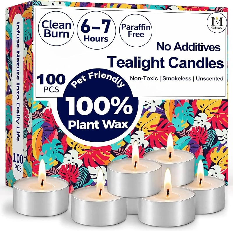 MOSROAD Velas de té, 00 unidades, 6-7 horas de combustión — Cena a la luz de velas