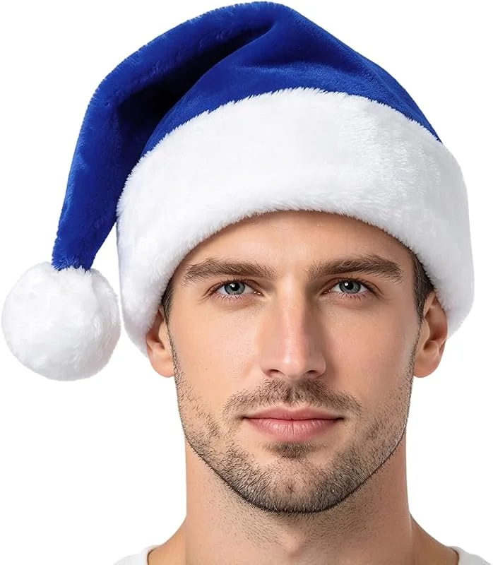 WFKKMEQ Gorros de Papá Noel, Sombrero de Santa, Hat de Navidad para Fiesta Navideña, Gorro Navideño para Niño Disfraz Clásico para Fiestas — Ropa Navidad