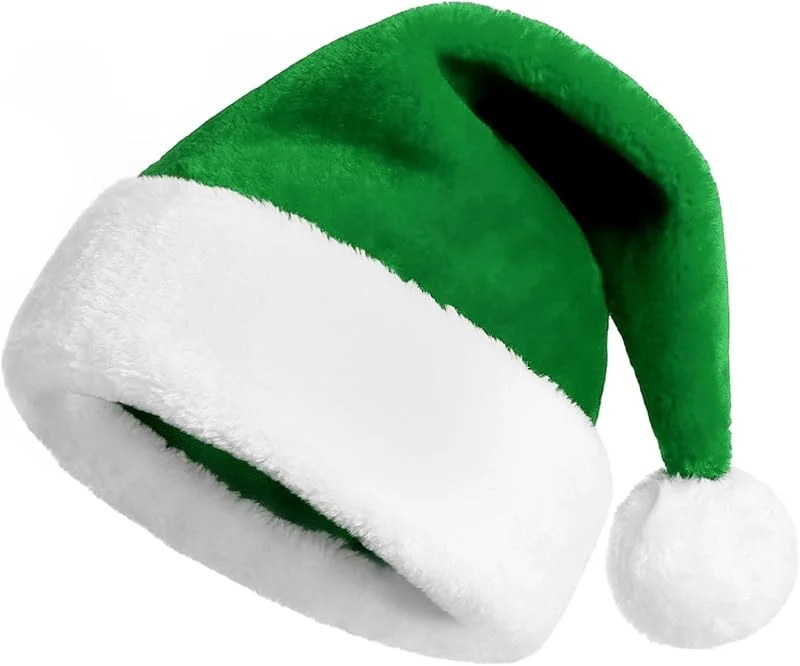 Visita la tienda de KONVINIT KONVINIT Gorro Navidad Adulto Corto Peluche Pompón Blanco Disfraz Papá Noel — Ropa Navidad