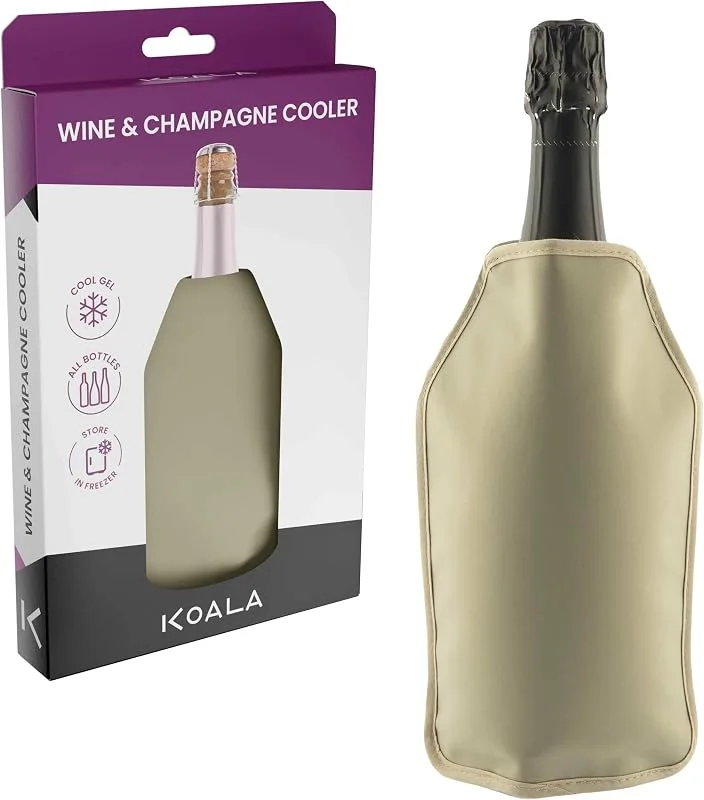Visita la tienda de Koala KOALA Funda Enfriadora Botellas Vino y Cava con Gel Rápido, Beige — Vino y mesa festiva