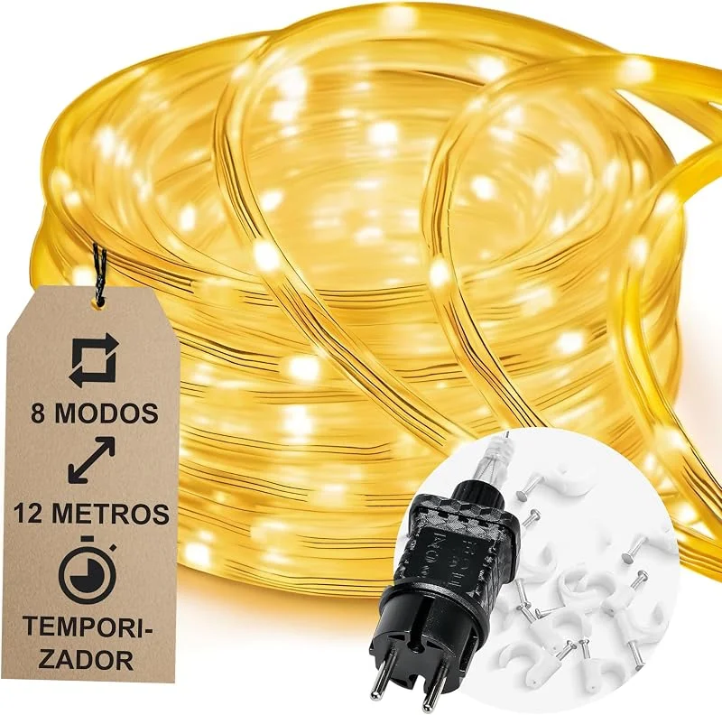 Cobus CozyHome Tubo LED decorativo - 200 LED & 8 modos & temporizador — Luces Navidad