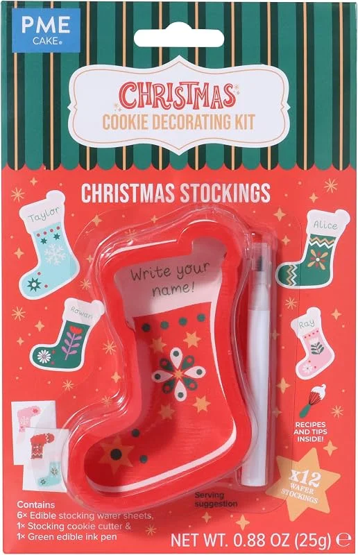 PME Navidad Kit de Decoración Galletas - Escribe tu nombre en las Medias Navideñas — Hogar y cocina
