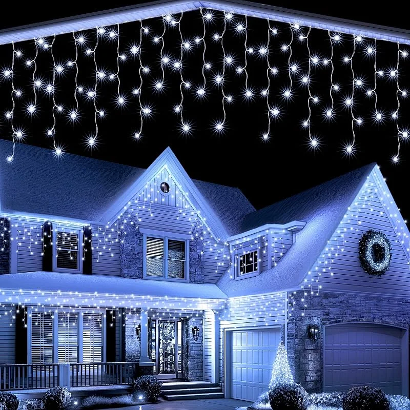 Visita la tienda de Joomer Joomer Cascada Luces Navidad Exterior 11, 8M 300 LED Blanco Frío